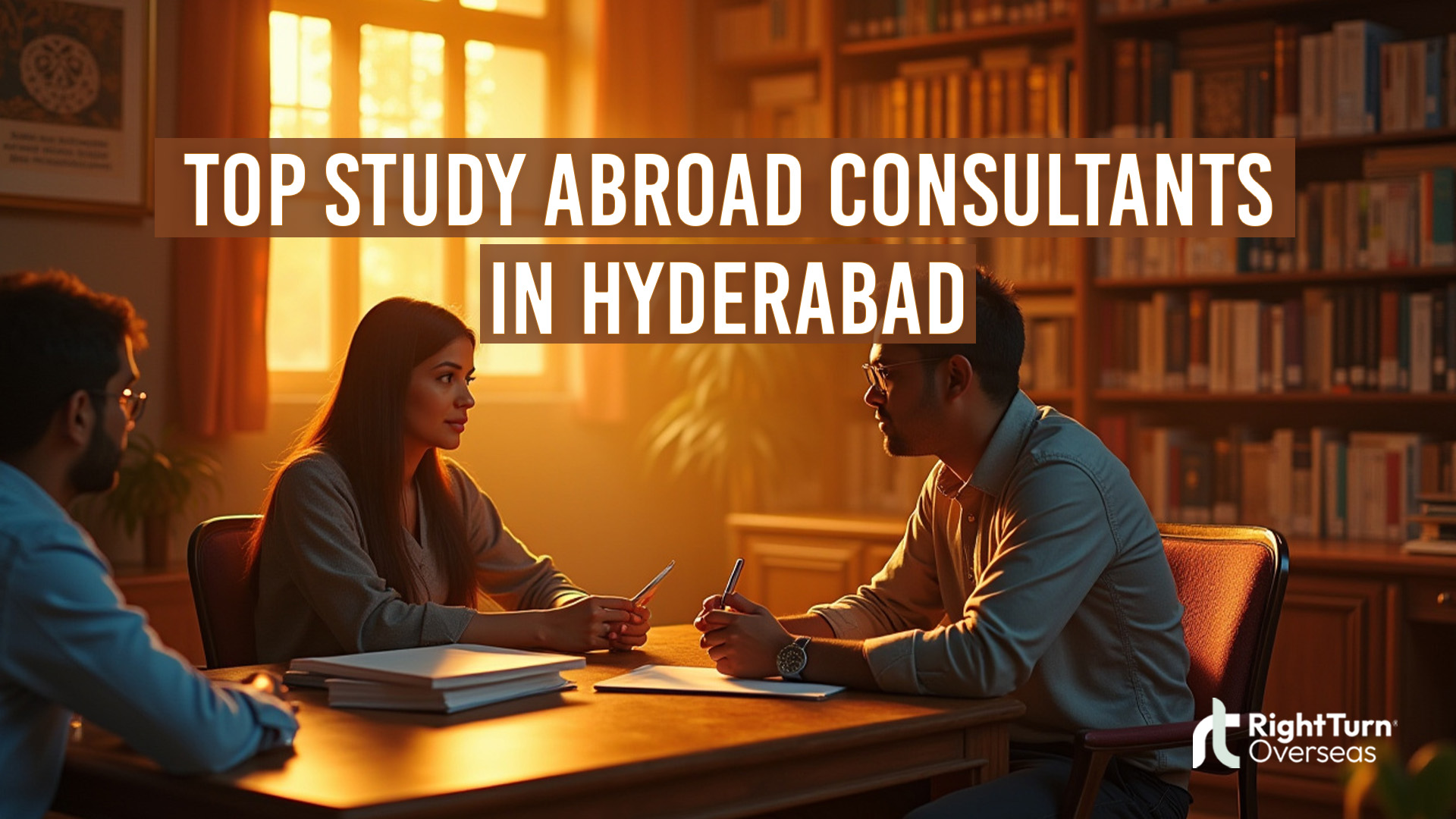Indian student sitting with suitcase and passport planning to study abroad